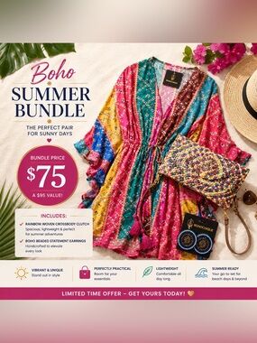 Rainbow Patchwork Kimono - Multicolor